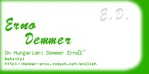 erno demmer business card